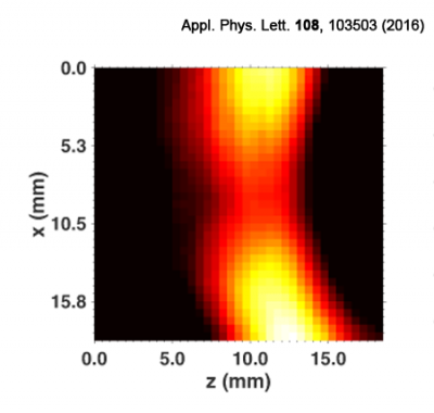 Mappa della conduttività di un anello di Al con un'incrinatura sub-mm