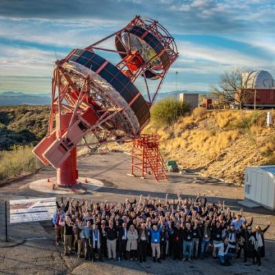 Foto del telescopio pSCT durante l'inaugurazione a gennaio 2020 
