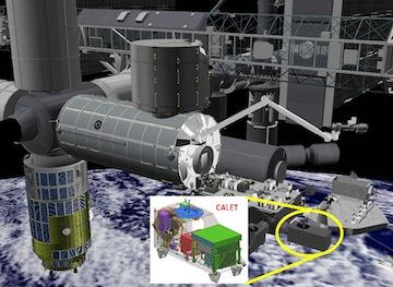 La collocazione dell'osservatorio CALET sulla Stazione Spaziale Internazionale